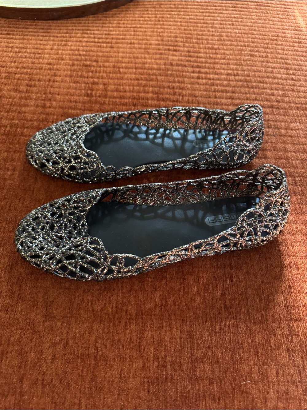 Glitter Jelly Cutout Ballet Flats - Picture 2 of 6
